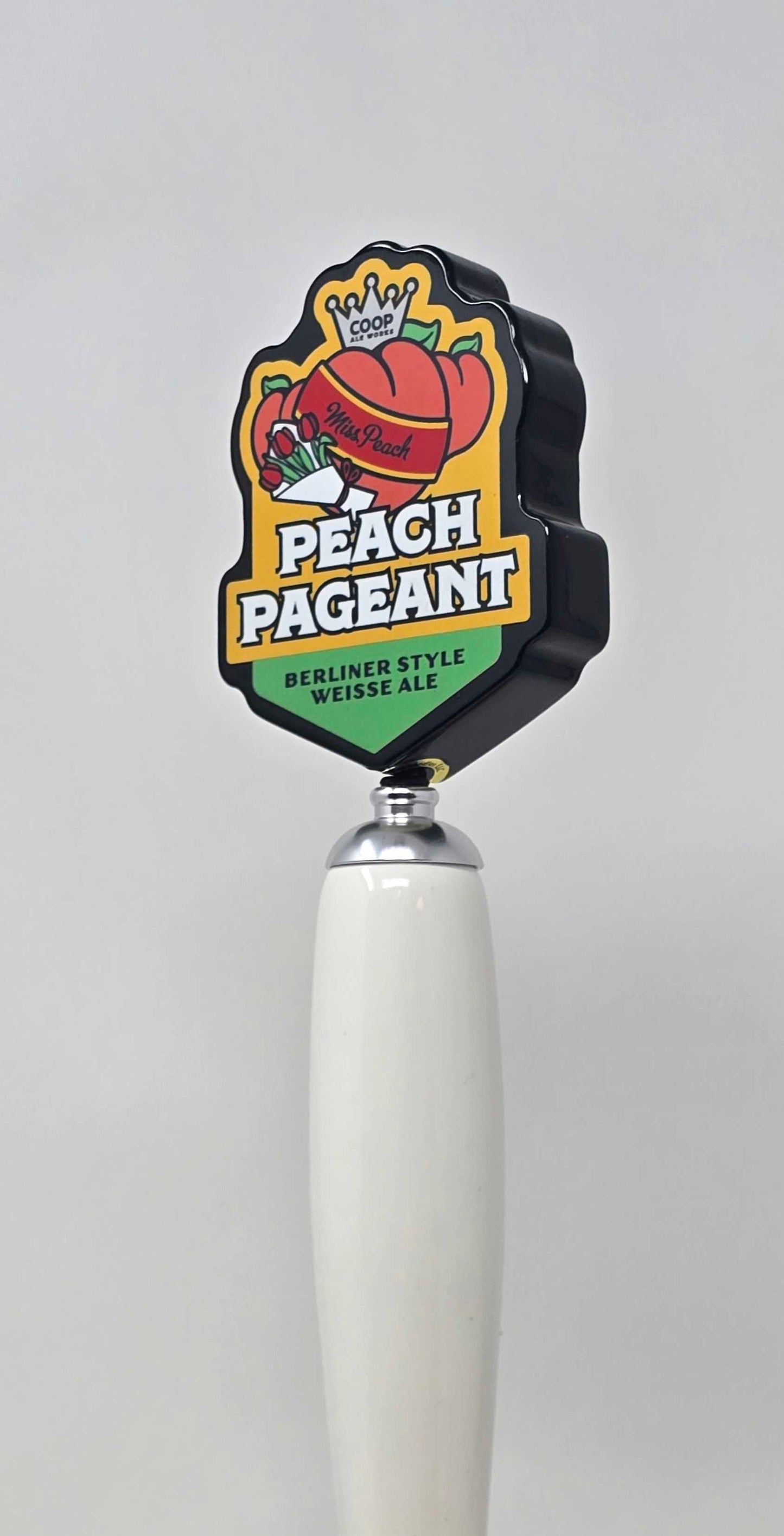 Peach Pageant Tap Handle Topper