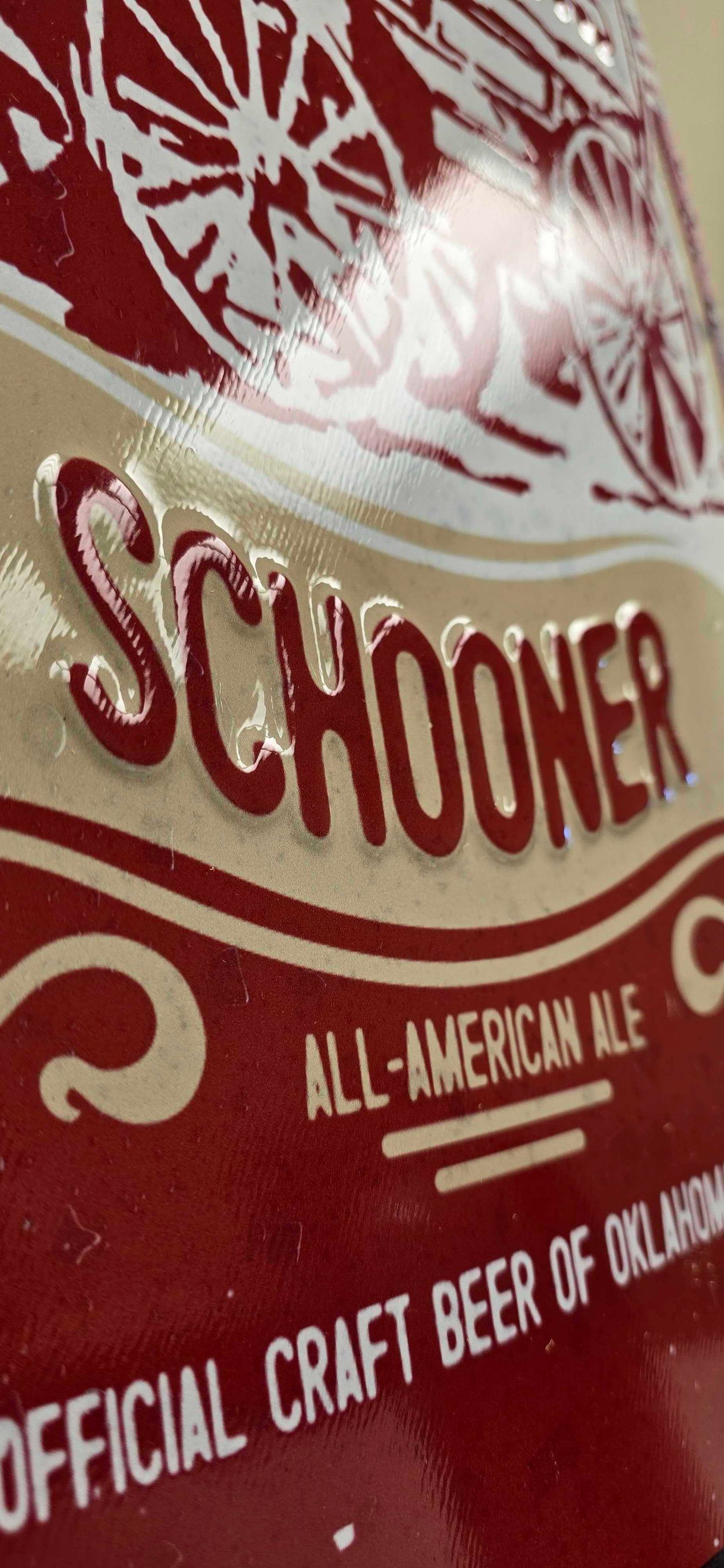 24" Schooner All-American Ale Tin Sign