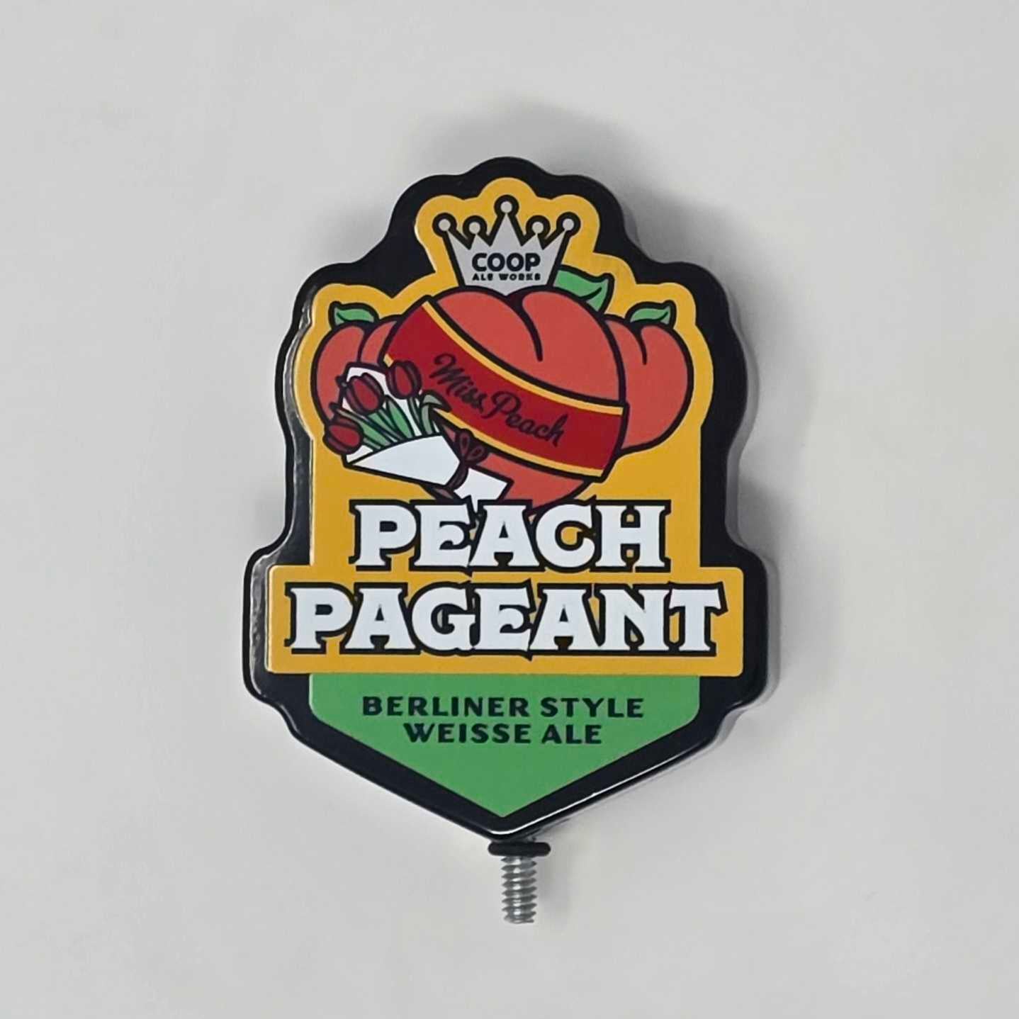 Peach Pageant Tap Handle Topper