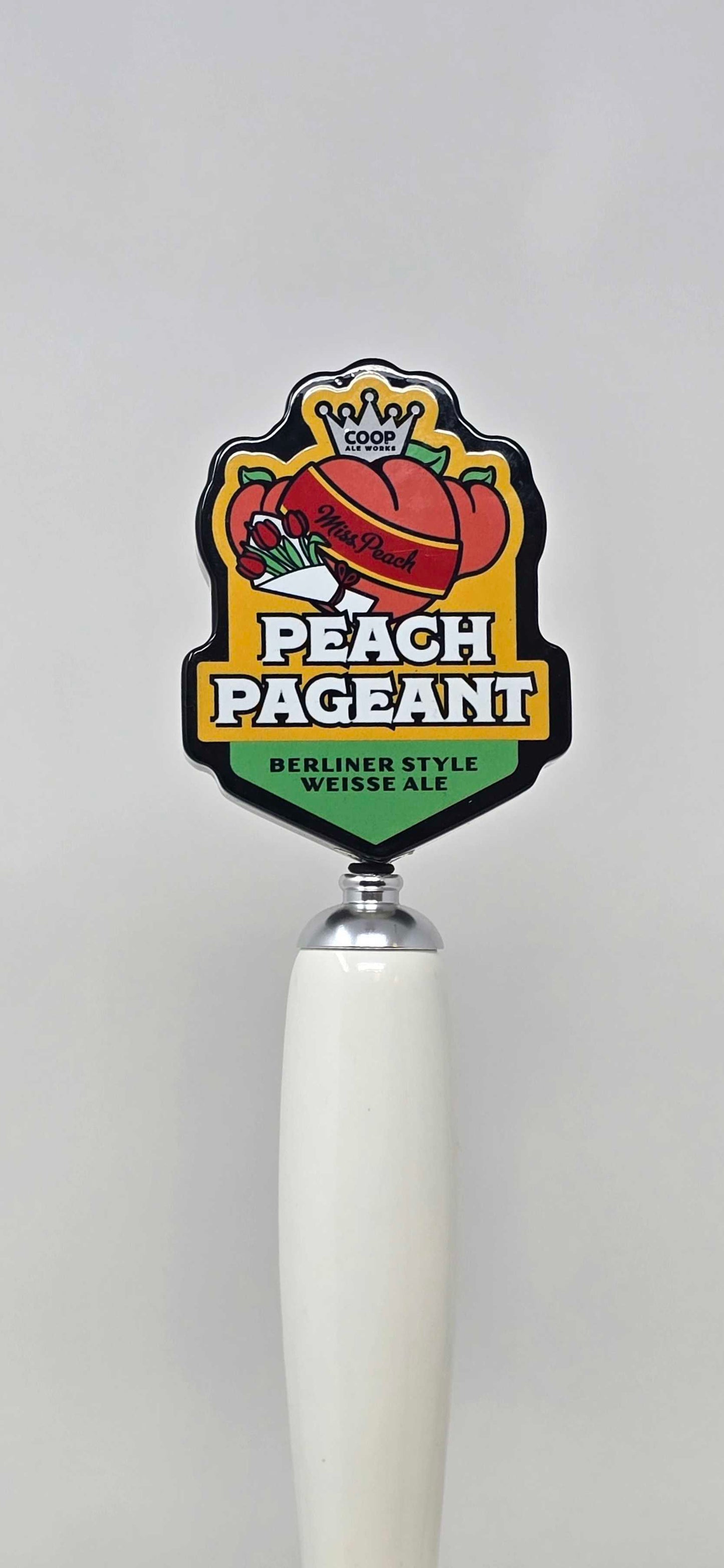 Peach Pageant Tap Handle Topper