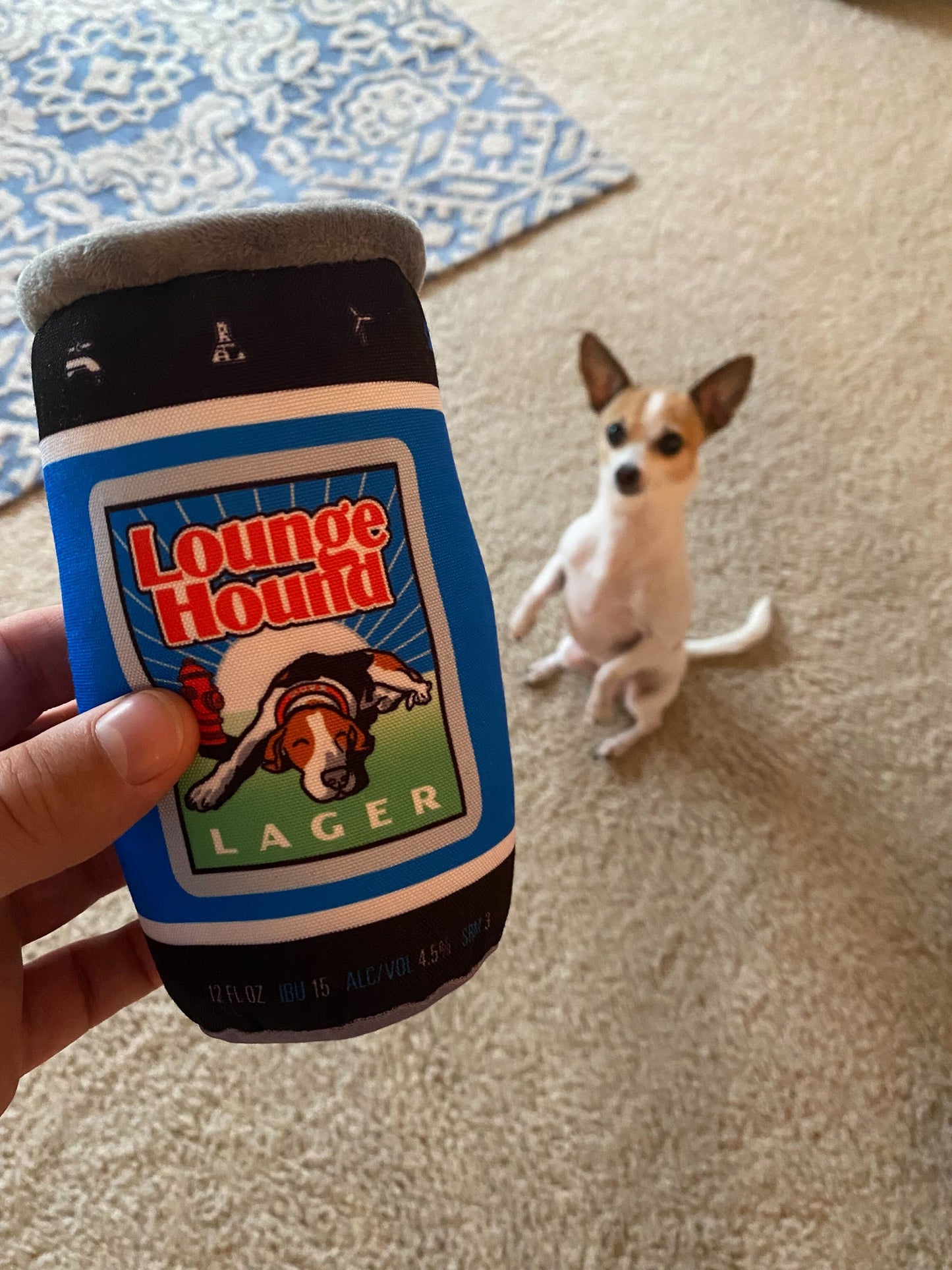 Lounge Hound Lager Dog Toy
